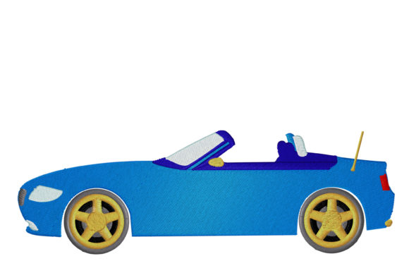 Cabrio Fast Car Embroidery
