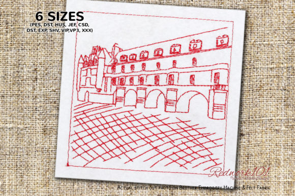Chateau De Chenonceau Embroidery