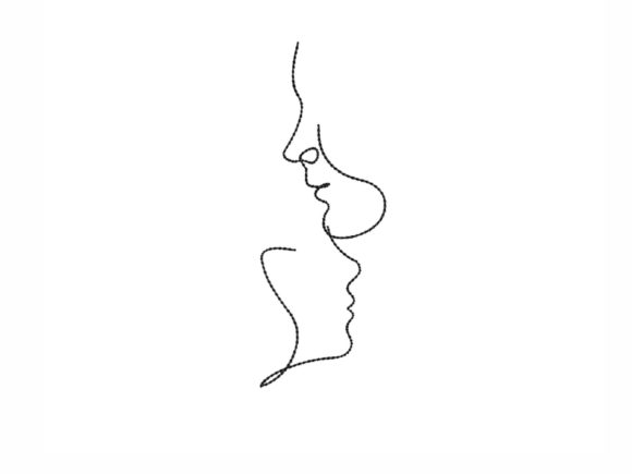 Lovers Embroidery Design