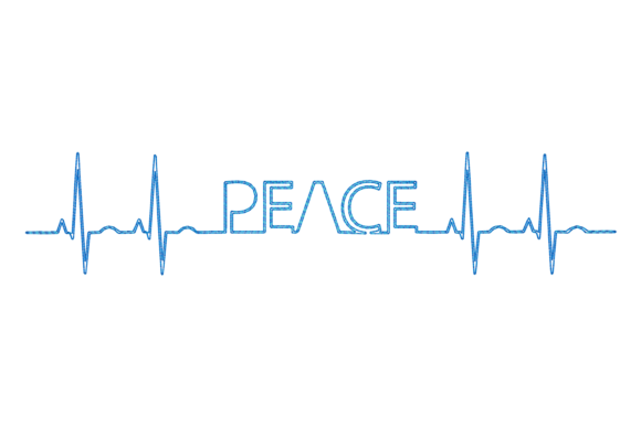 Peace Logo Embroidery Design